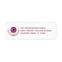 Spooky Bloodshot Eyeball Halloween-Rücksendeadress