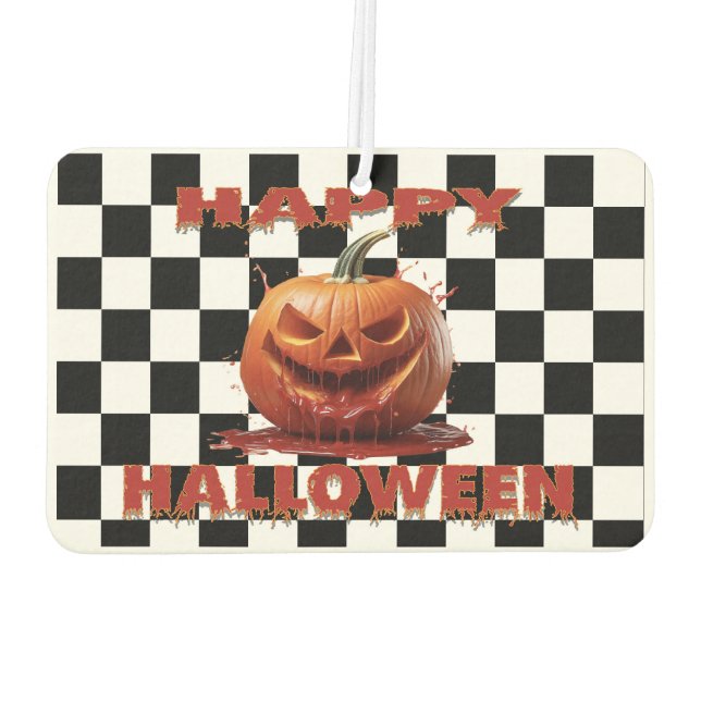 Spooky Bloody Pumpkin Halloween Autolufterfrischer (Rückseite)
