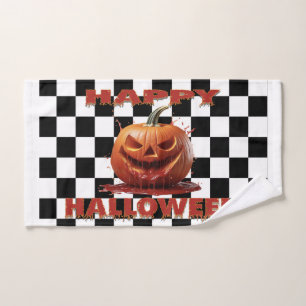 Spooky Bloody Pumpkin Halloween Handtuch