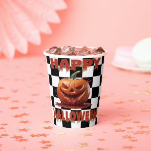 Spooky Bloody Pumpkin Halloween Pappbecher