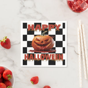 Spooky Bloody Pumpkin Halloween Serviette