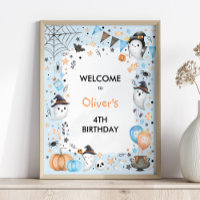 Spooky Boo Blue Halloween Ghost Geburtstag Willkom
