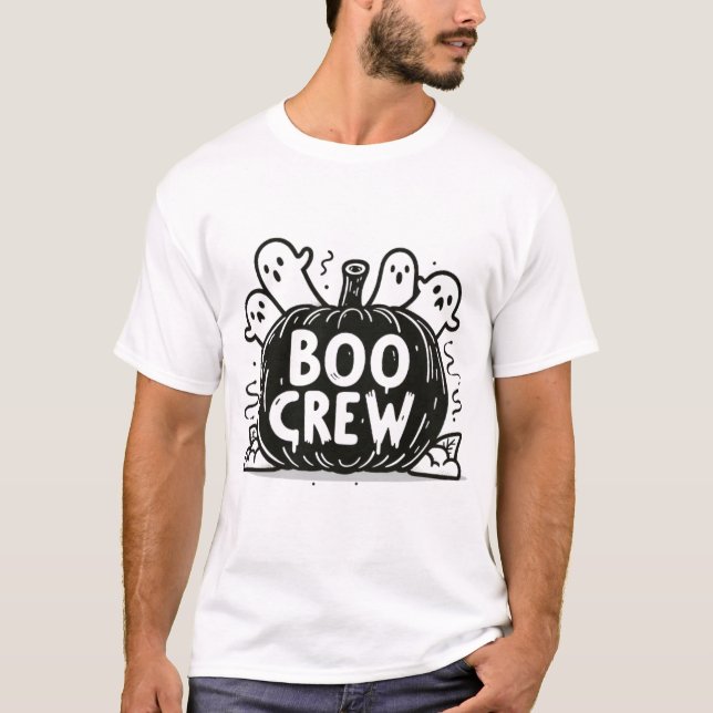 Spooky Boo Crew Halloween T-Shirt (Vorderseite)