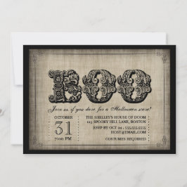 Spooky BOO Gothic Halloween-Party Einladung