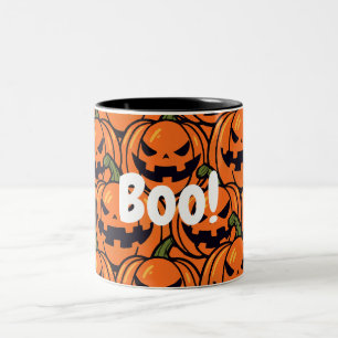 Spooky Boo Kürbiskürbis Jack-o-Laterne Halloween Zweifarbige Tasse