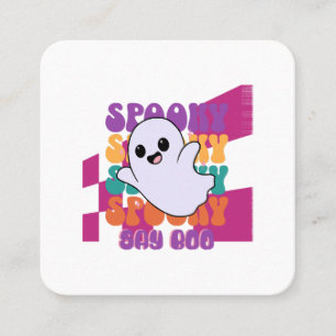 Spooky Boo Quadratische Visitenkarte