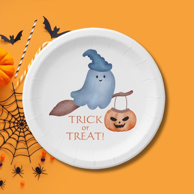 Spooky Boo Trick oder Treten Kinder & FamilienHall Pappteller (Von Creator hochgeladen)