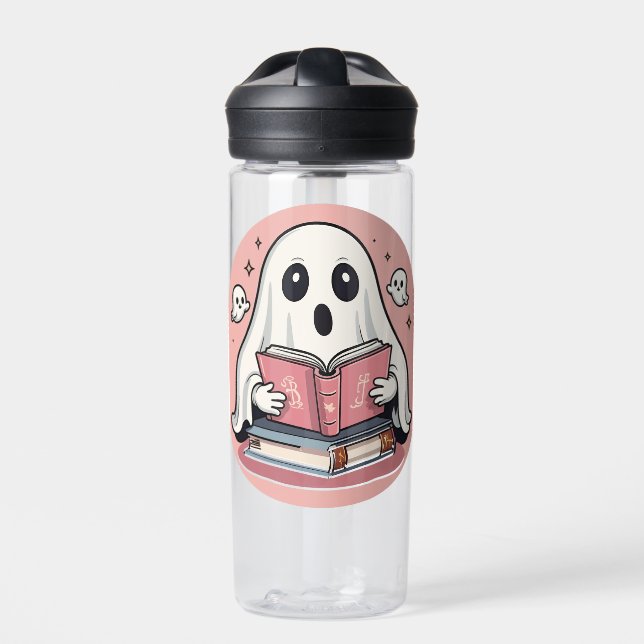 Spooky Bookworm Trinkflasche (Vorderseite)