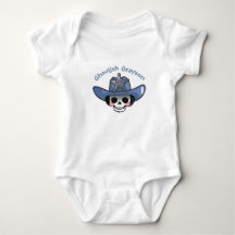 Spooky Boy Halloween, Skeleton Cowboy Bodysuit