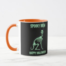 SPOOKY BREW Skeleton Cat Mug Tasse