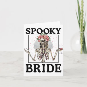 Spooky Bride Bridesmaid Skeleton Halloween Bachelo Karte