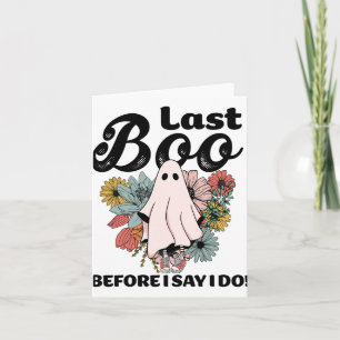 Spooky Bride Floral Ghost Wedding Bachelorette Hal Karte