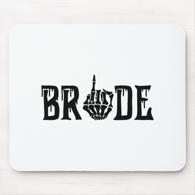 Spooky Bride Groom Gothic Halloween Wedding Matchi Mousepad (Vorne)