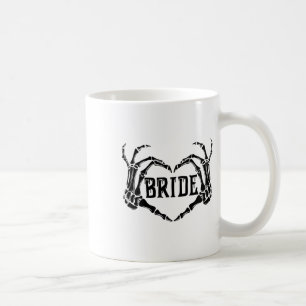 Spooky Bride Skeleton Hands Verlobung Wedding Hal Kaffeetasse