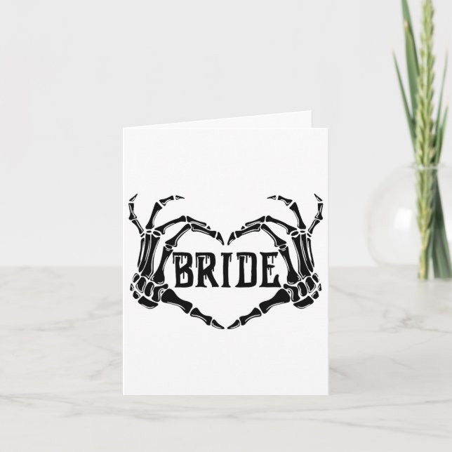 Spooky Bride Skeleton Hands Verlobung Wedding Hal Karte (Vorderseite)
