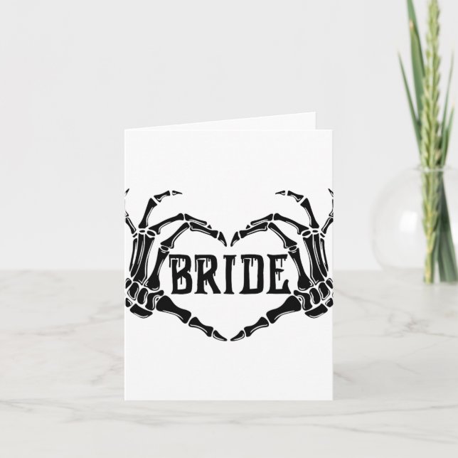 Spooky Bride Skeleton Hands Verlobung Wedding Hal Karte (Vorderseite)