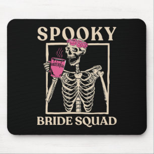 Spooky Bride Squad Skeleton Halloween Chelorette P Mousepad