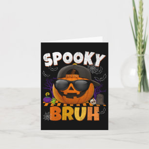 Spooky Bruh Coole Kürbislaterne Halloween Kostüme Karte