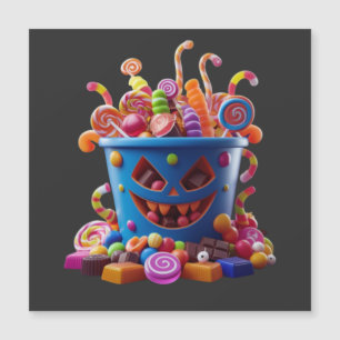 Spooky Candy Bucket - Halloween-Leckereien Magnetkarte
