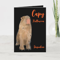 Spooky Capybara Pun Illustration Halloween