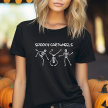 Spooky Cartwheels Halloween Skeletts T - Shirt