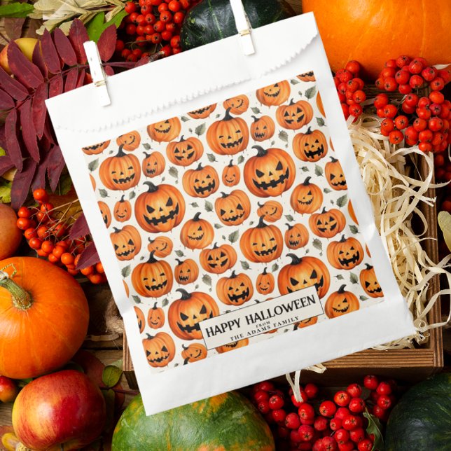 Spooky Carved Pumpkins & Herbstlaubs Halloween Geschenktütchen (Von Creator hochgeladen)