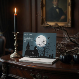 Spooky Castle Halloween-Party Einladungskarte