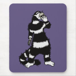 Spooky Cat Creature Skeleton Hand Skull Mask Mousepad