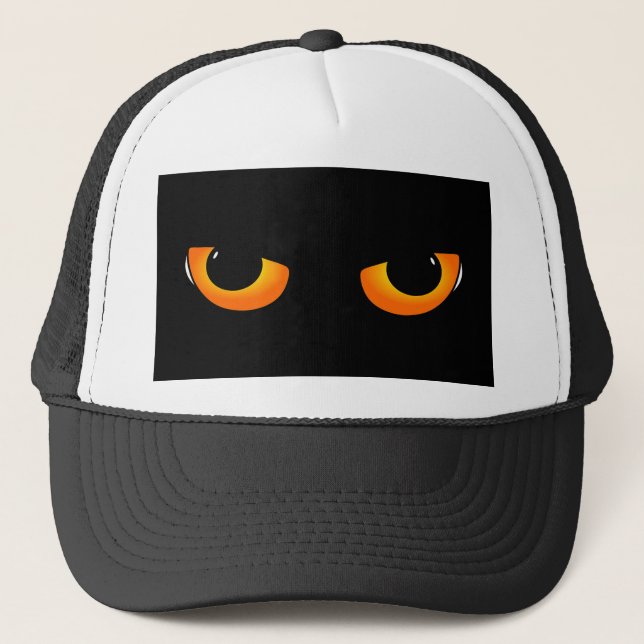 Spooky Cat Eyes Truckerkappe (Vorderseite)