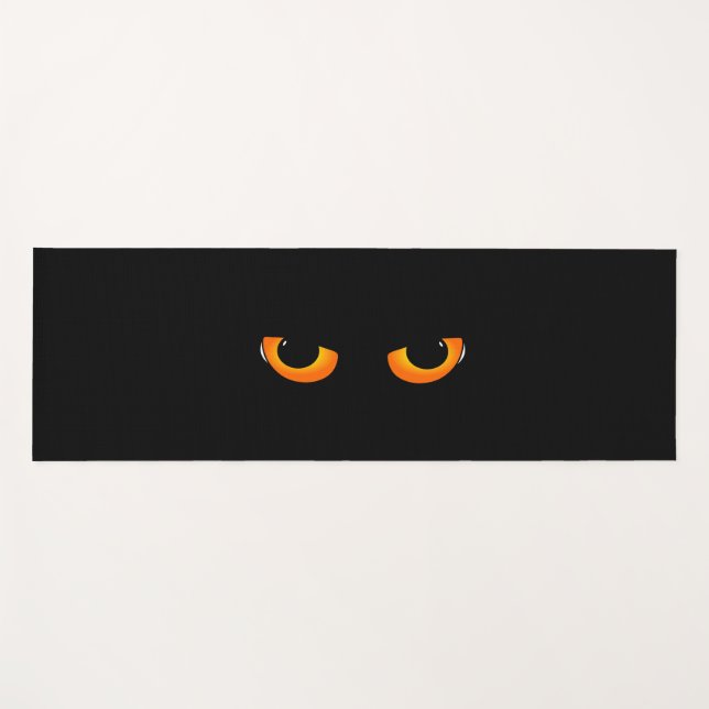 Spooky Cat Eyes Yogamatte (Vorderseite (Horizontal))