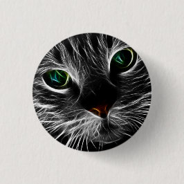 Spooky Cat Feline Soul Spirit Animal Button