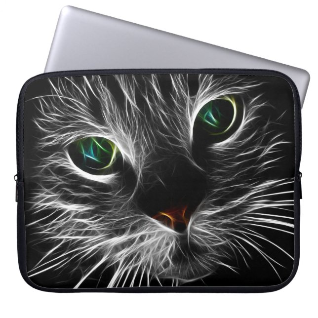 Spooky Cat Feline Soul Spirit Animal Laptopschutzhülle (Vorderseite)
