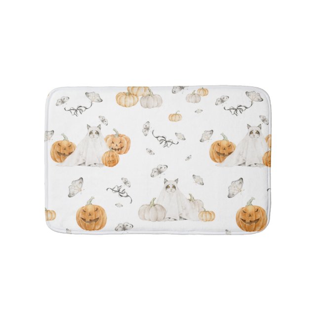 Spooky Cat Halloween Bath Mat Badematte (Vorderseite)