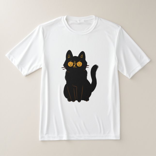 Spooky Cat Halloween T - Shirt (Ablage )