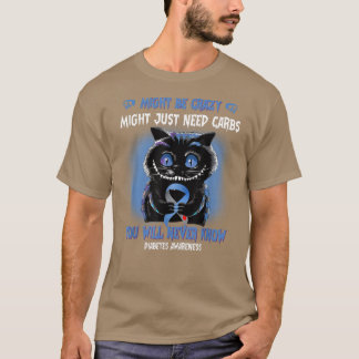 Spooky Cat könnte verrückte blaue Band-Diabetes-Be T-Shirt
