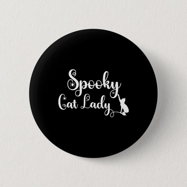 Spooky Cat Mama Shirt Button (Vorderseite)