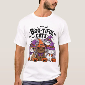Spooky Cats und Pumpkins T-Shirt