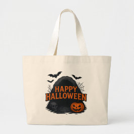 Spooky Cave Halloween Greeting Jumbo Stoffbeutel