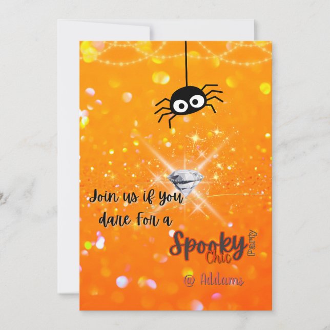 Spooky Chic Halloween-Party Einladung (Vorderseite)