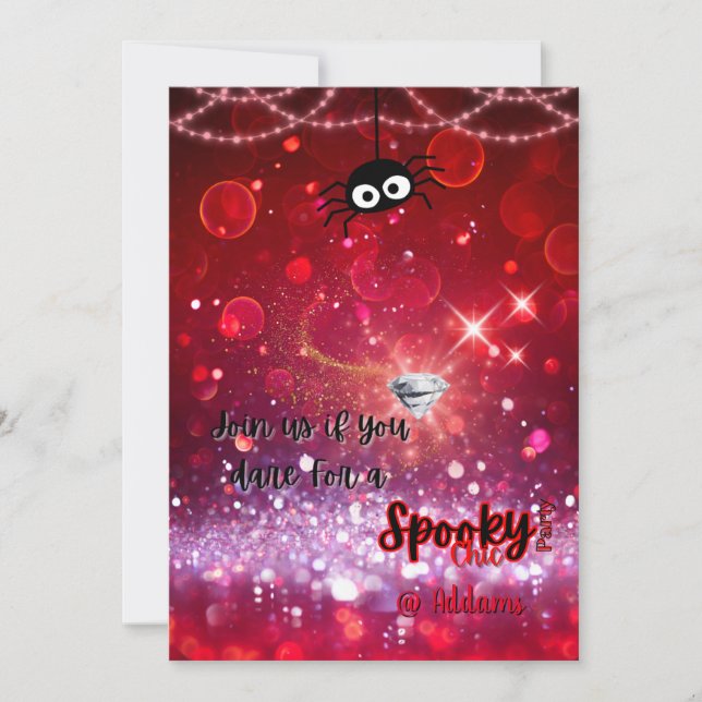 Spooky Chic Halloween-Party Einladung (Vorderseite)