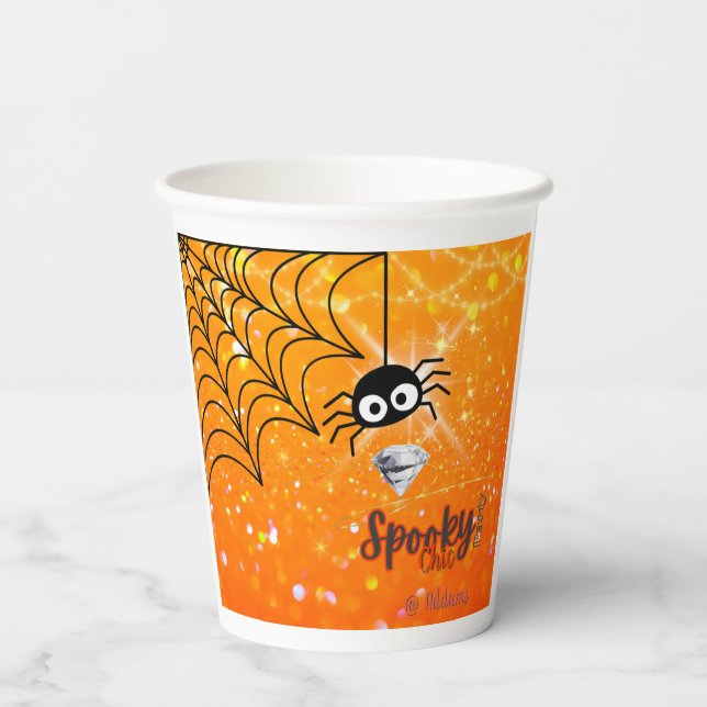 Spooky Chic Halloween-Party Paper Cup Pappbecher (Rückseite)