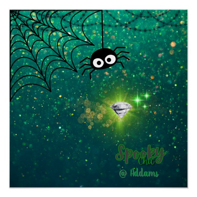 Spooky Chic Halloween-Party Poster (Vorderseite)