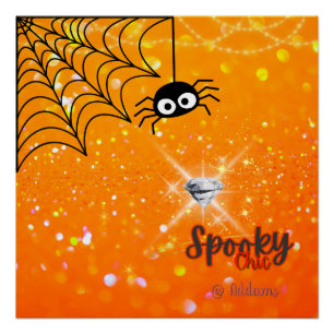 Spooky Chic Halloween-Party Poster