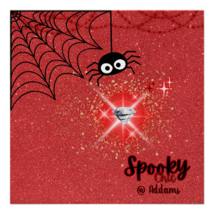 Spooky Chic Halloween-Party Poster