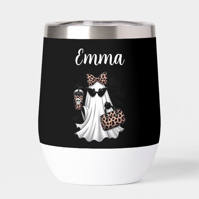 Spooky Chic Individuelle Name Leopard Holiday Hall (Rückseite)