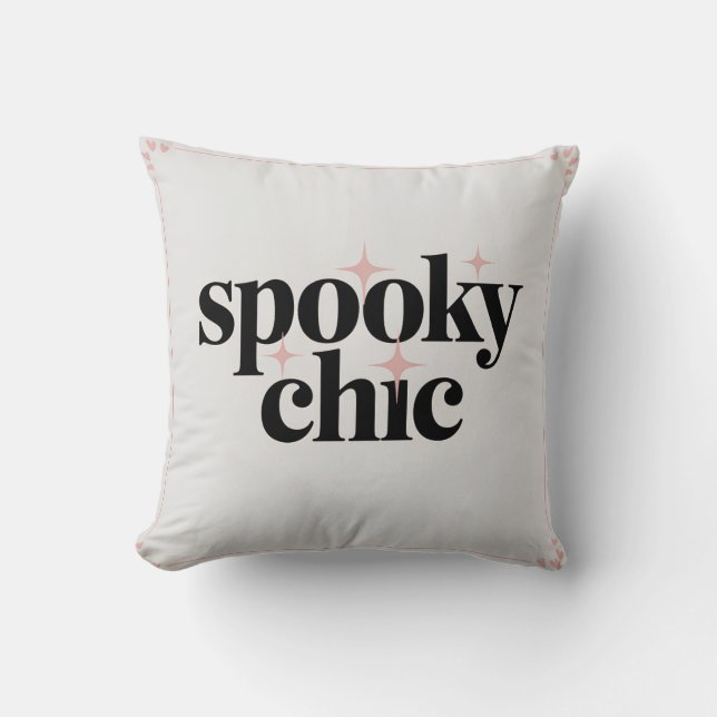 Spooky Chic Minimalistisch Modernes Halloween Kissen (Vorderseite)