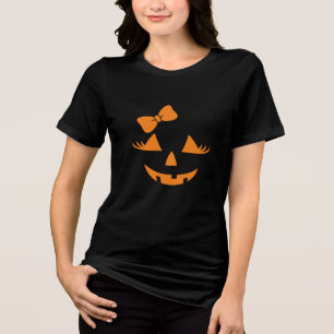 Spooky Chic Pumpkin Queen FrauenHalloween T-Shirt Tri-Blend Shirt