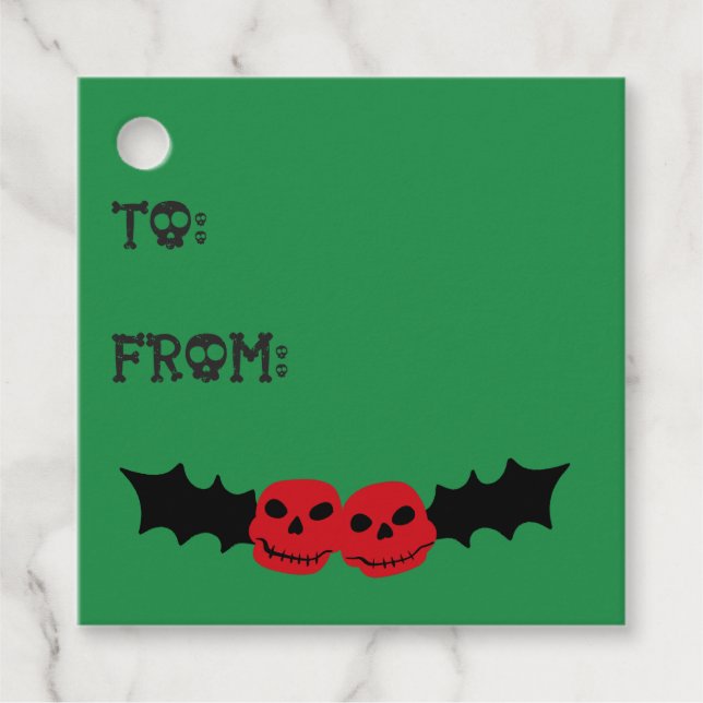 Spooky Christmas Creepy Goth Themed Holiday Geschenkanhänger (Vorderseite)