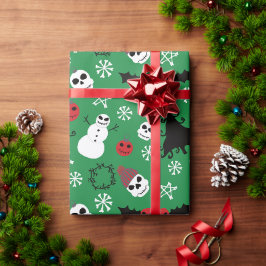 Spooky Christmas Creepy Goth Themed Holiday Geschenkpapier