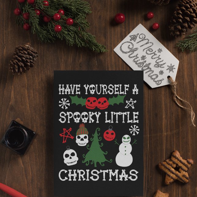 Spooky Christmas Creepy Goth Themed Holiday Karte (Von Creator hochgeladen)
